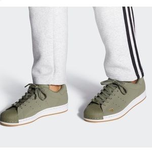 Adidas Originals Superstar Pure Sneakers Olive Green - SZ 5.5 Mens - NWOT